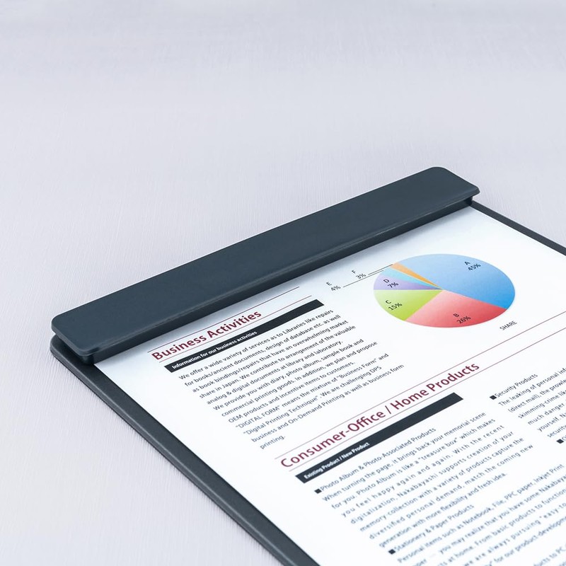 Nakabayashi QB-TTCA4-D Stand Clipboard, A4/E Type, Full Black