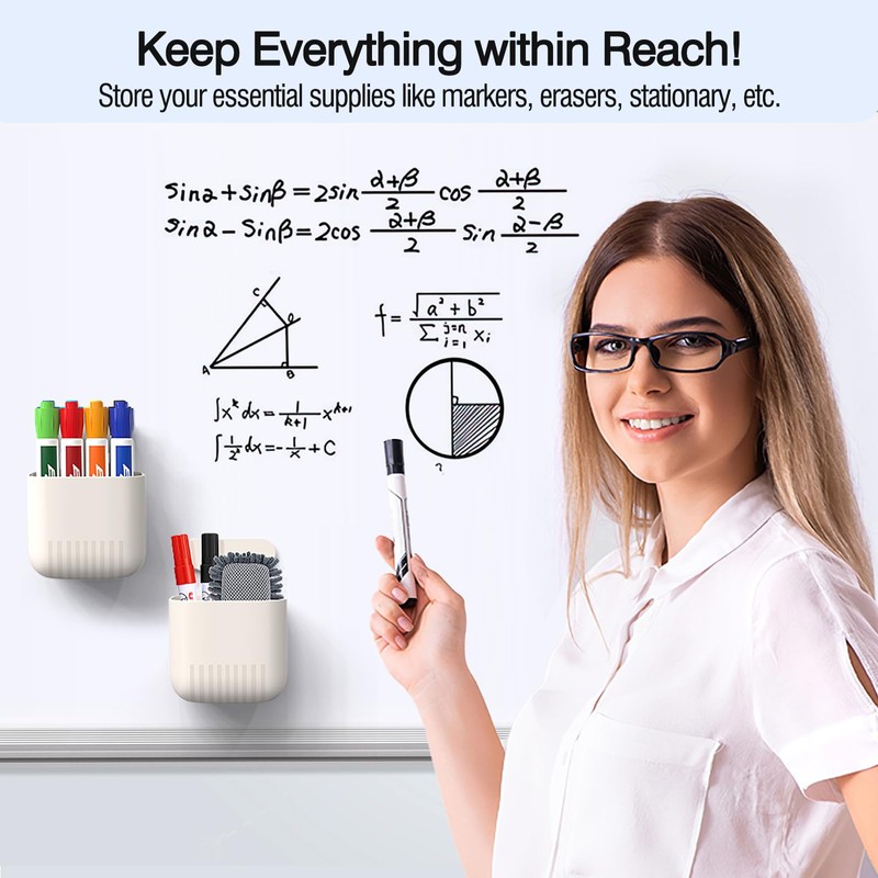 MoKo 2 Pack Magnetic Dry Erase Marker Holder, Magnetic Marker