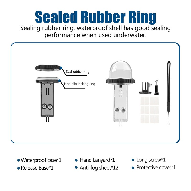 WEWOGA Osmo Pocket 3 40M/131FT Underwater Diving Case Protective Shell