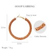 JINGDR Multcolors Cubic Zirconia Hoop Earrings For Women Statement Oval
