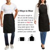 zvzvrog 5 Pack Black Chef Apron, Plain Catering Apron with