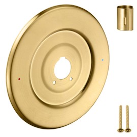 Shower Handle Cover Plate, Brushed Gold,for One-Handle Tub and Shower Faucets, Escutcheon Replacement for Moen 16090 Chateau Collection