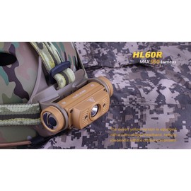 EdisonBright Fenix HL60R 950 Lumen USB rechargeable CREE LED Headlamp, battery battery carrying case bundle (Desert Yellow)