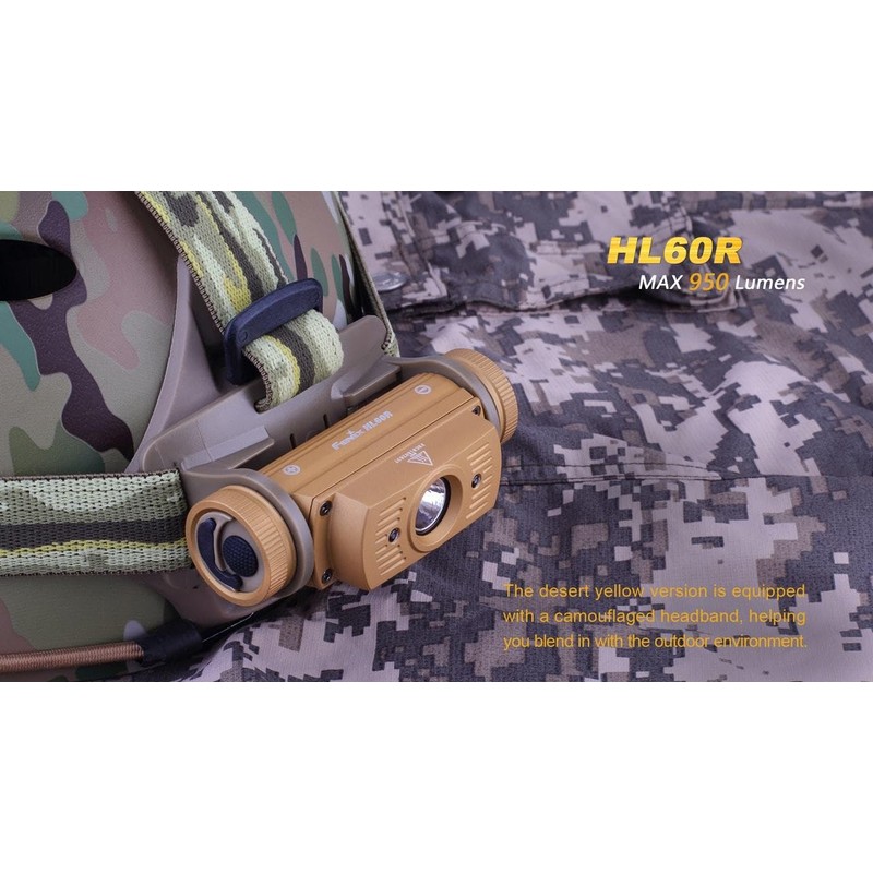 EdisonBright Fenix HL60R 950 Lumen USB rechargeable CREE LED Headlamp,