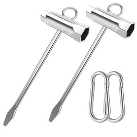 FLEXI RODS Chainsaw Wrench, 2 Pack Chainsaw Scrench 13 by 19 mm with Hook, Chainsaw Tool Replacement Combination Screwdriver and Wrench T Wrench Spanner Tool