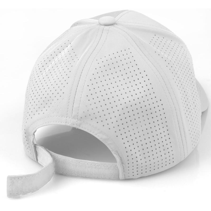 Daxton Performance Cool Tech Baseball Hat - White Cap, Silver