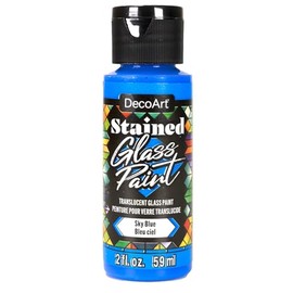 DecoArt Deco Art Translucent Stained Glass Acrylic Paint 59ml (2oz) - Sky Blue