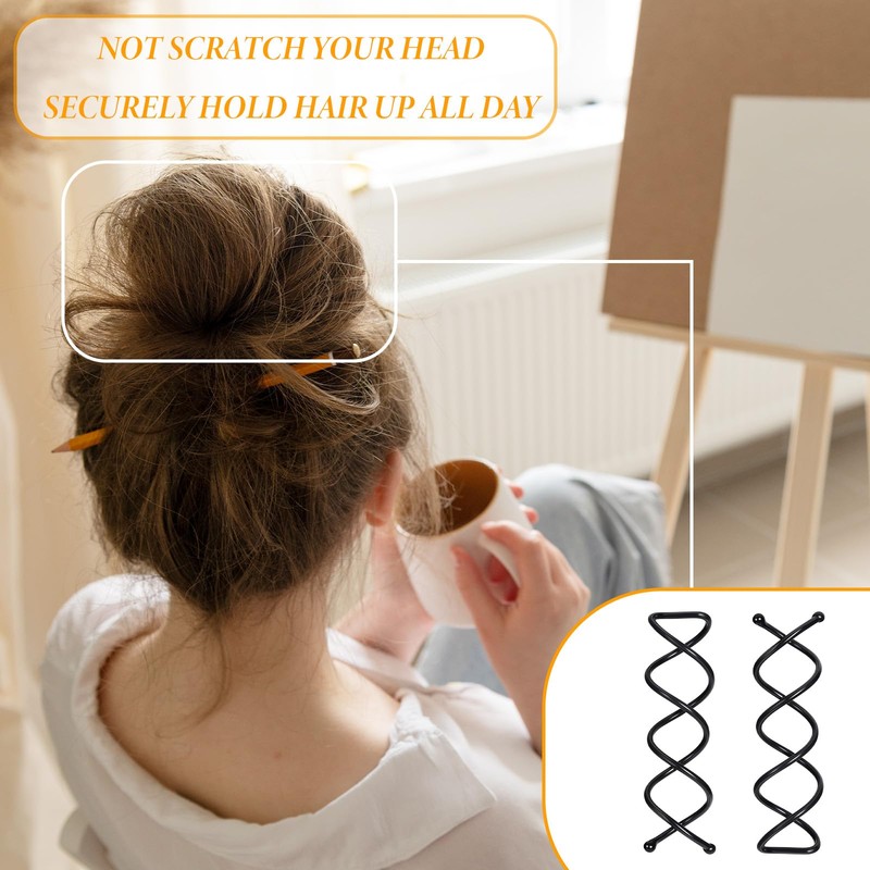 Tyqour Pack of 30 spiral hair clips, spiral hair pins,