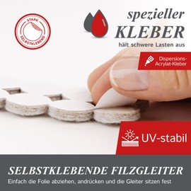 3/4" Diameter Heavy Duty Felt Pads - 60 Pcs (10 Pcs/Pad)