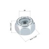 sourcing map 8#-32 Nylon Insert Hex Lock Nuts, Carbon Steel