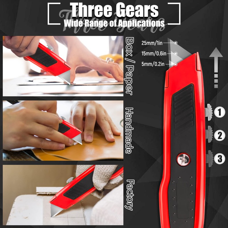 Jetmore 2 Pack Retractable Utility Knife with 10 Extra SK5