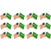 Box of 12 Saudi Arabia & US Crossed Double Flag