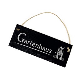 Engraved Slate Sign - Garden House - Slate Decorative Sign Garden Sign 22 x 8 cm | Dekolando Home Accessories