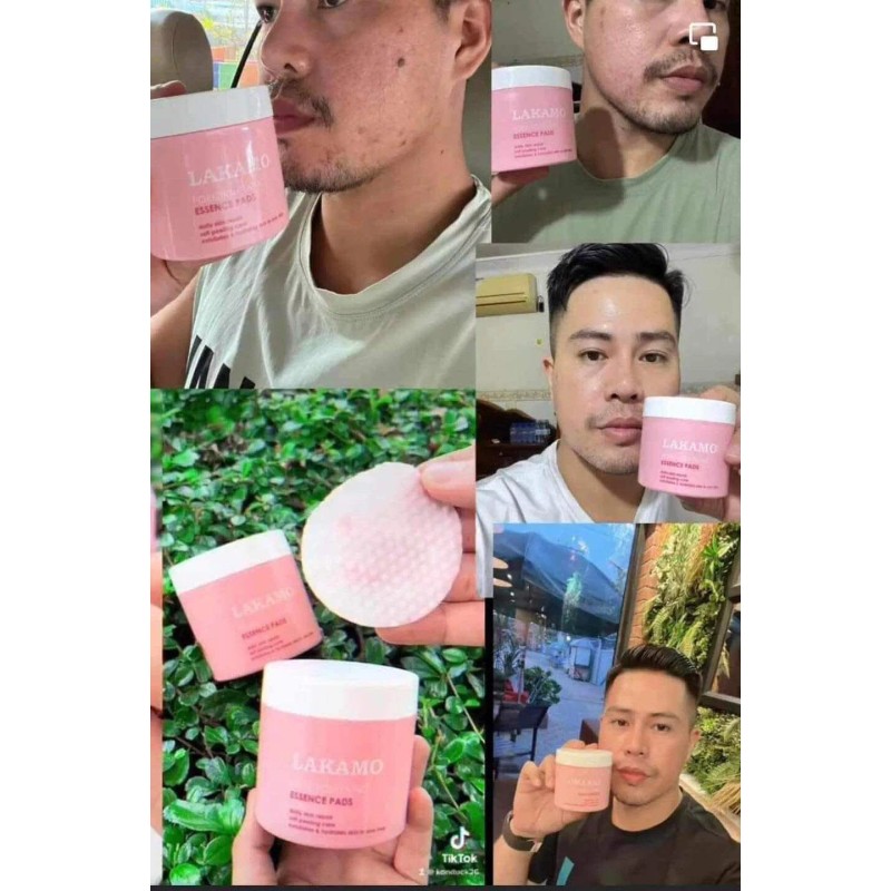 LAKAMO Pore Tightening Essence Pads សំឡីជូតមុខកូរ៉