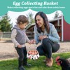 DOPENSPI Egg Collection Basket, Egg Bag with 7 Pockets, Fabric