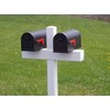 Handy Post Double 54-in x 31-in White Vinyl Mailbox Post