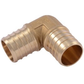 SharkBite 1 Inch Crimp 90 Degree Elbow, Brass Plumbing Fitting, PEX Pipe, PE-RT, UC260LFA