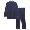 Joyaria Ladies Button Down Pajama/Pj Set Post Labor/Baby/Delivery/Partum(Navy Polka Dot,