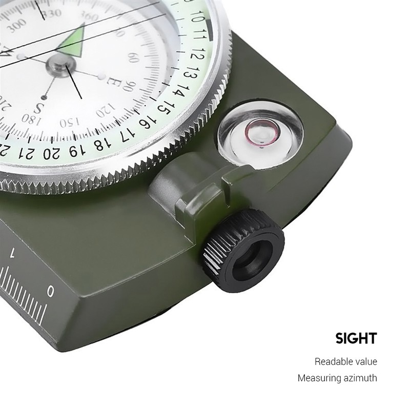 Military Compass Prismatic Sighting Compass Magnetic Waterproof Hand Held Compass