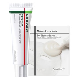센텔리안24 마데카 에이징 포커스 크림50ml + 더마마스크 톤브라이트닝 미백 마스크팩 10매 Centellian24 Madeca Aging Focus Cream 50ml + Derma Mask Tone Brightening Whitening Mask Pack 10 Sheets