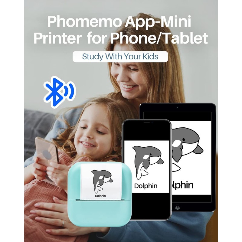 Phomemo M02X Pocket Printer, Mini Thermal Printer Inkless, Portable Small