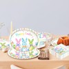 Lenyunge Easter Plates and Napkins,Oval Easter Paper Plates and Napkins