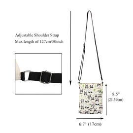 CMNIM Panda Crossbody Bags for Women Funny Panda Gifts Panda Bear Gifts for Panda Lovers Cute Panda Crossbody Purse, 24918 Panda Crossbody, Crossbody