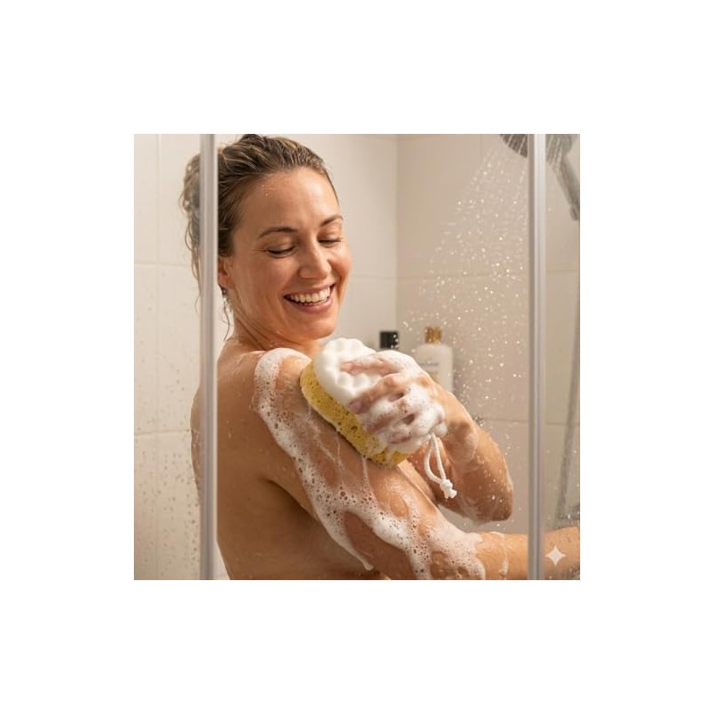Esponja Doble Textura Exfoliante Baño Taio Limpieza Corporal