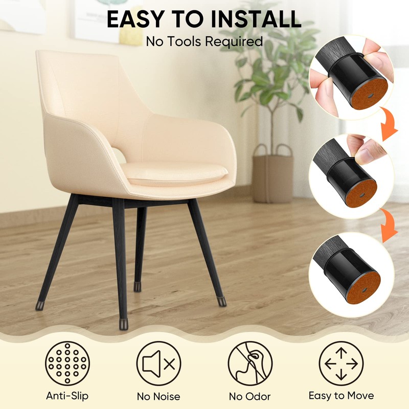 BALEINE 16 Pack Silicone Chair Leg Floor Protectors, Stool Leg