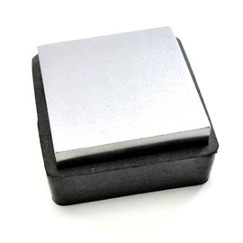 JTS Steel Bench Block W/Rubber Base 2-1/2" Square 1" Thick Steel Block Anvil Combination Steel and Rubber Block for Jewelry Making | Metal Smiths | Leatherwork | Bead and Wire Work