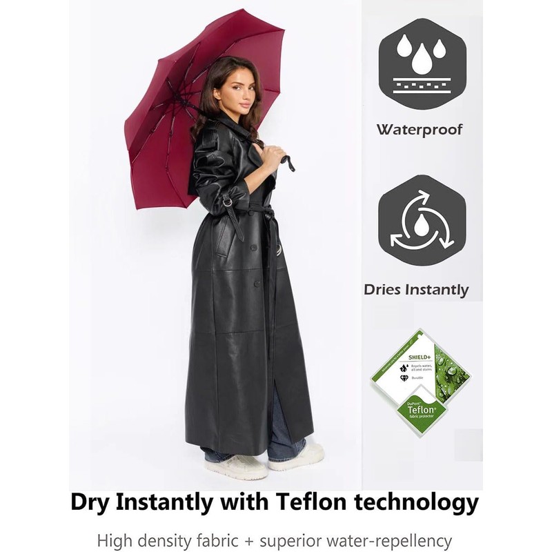 UK-UNIQUE Windproof Umbrella Windproof Travel Umbrella - Compact, Light, Automatic,