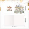 MVVMTOP 6pcs Diamond Painting Greeting Card, DIY Carousel Diamond Art