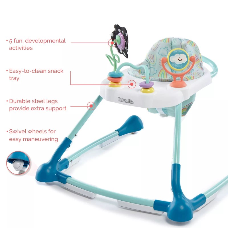 Kolcraft Tiny Steps Too 2-in-1 Infant and Baby Activity Push