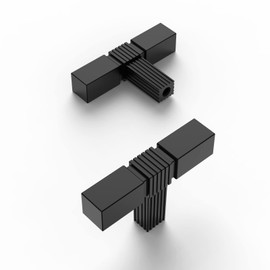 Amerdeco 10 Pack Matte Black Cabinet Knobs Single Hole 2 Inch Solid Zinc Alloy Cupboard Drawer Pulls T Bar Hardware ZH0021