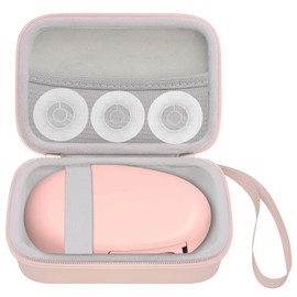 Elonbo Carrying Case for SUPVAN E10 Mini Bluetooth Label Maker Machine, Extra Interior Mesh Pocket Fits Label Paper Cable, Pink. (CASE ONLY! Label Maker not Included)
