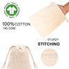 ecomuslinbags 4x6 inches Natural Cotton Double Drawstring Reusable Produce Muslin