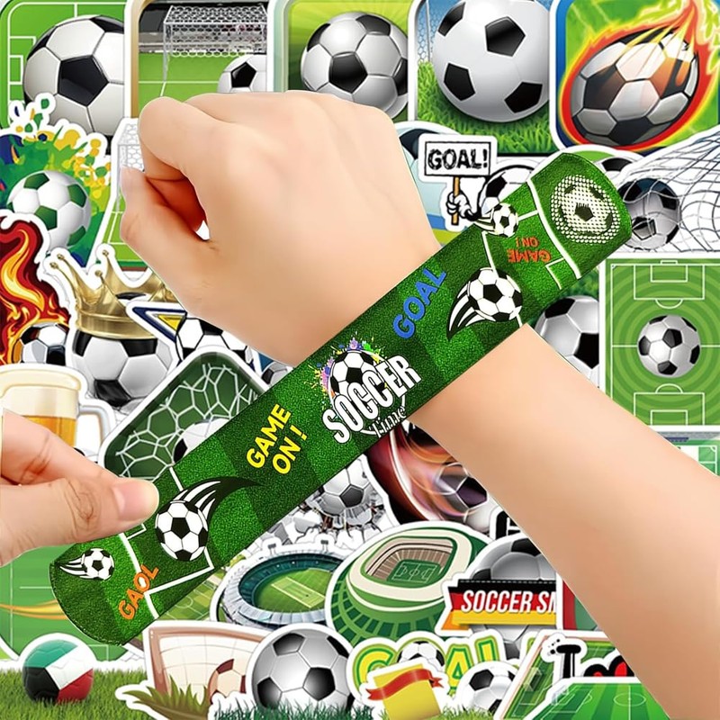 パッチンバンド 子供 子供 応援グッズ サッカー パタパタバンド 12本セット ブレスレット おもちゃ スポーツ柄
