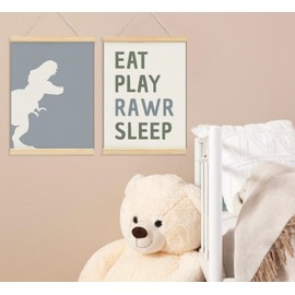 ULEGIE Dinosaur Poster Hanger Frame for Boys, Playroom Wall Decor, Toddler Boy Room Decor Kids Childrens Room Bedroom Playroom Nursery, 2Psc 12x16 Inches