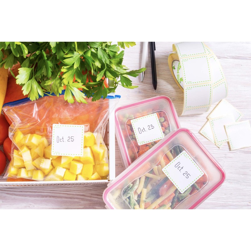 OliveBird 500 x Removable Labels On Roll, Size 50x50mm Square,