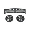 3 x Car Cup Holder Coasters, Grey Union Jack UK