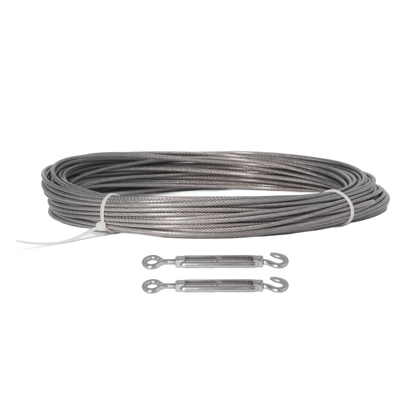 Stainless Steel Wire Rope Set Rust Proof Prevent Corrosion PVC