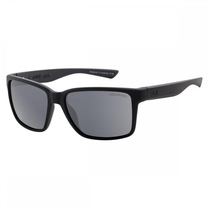 Dirty Dog Men's Yolo Sunglasses Black/Grey Polarized Rectangular Casual Full