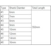 ChaRLes 6-16mm Diameter Extra Long 350mm HSS Auger Twist Drill