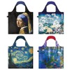 LOQI Set of 4 Reusable Grocery Bags, Oxford, Museum10 Collection