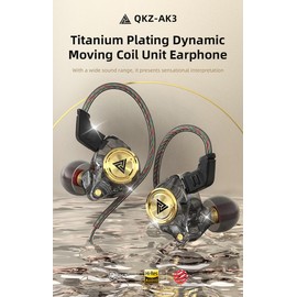 YGVCDRY AK3 File 3.5mm in-Ear Subwoofer Inline Headphones with Microphone - High-Fidelity Sound Quality, Comfortable and Durable, Suitable for Listening to Music, Games, Video Calls (Black)