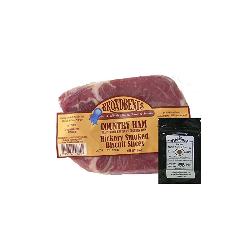 Julia's Pantry Hickory Smoked Country Ham Biscuit Slices, 8oz Package
