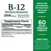 Nature's Bounty Vitamin B-12 Quick Dissolve Tablets, 1000mcg, Aids in