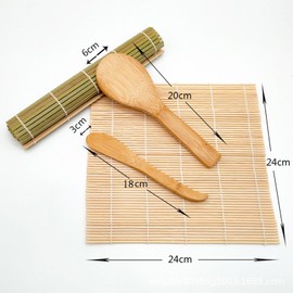 Lamkaki Sushi kit da 15 pezzi,Onigiri stampi,kit Sushi FAI da te，Kit Sushi composto da bacchette Sushi,coltello,Bazooka,tappetino di bambù professionale e Cucchiaio di riso.