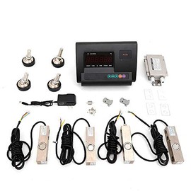 Livestock Scale Kit 5000lbs Waterproof Steel Beam Compression Load Cell Scale Floor Scale Kit Weighing Indicator Animal Scale Kit for Animal /Cow/Pig/Goat/Horse/Alpaca