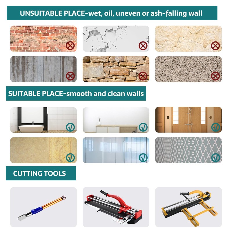 Soulscrafts Peel and Stick Beveled Mirror Tile, Mirror Backsplash Tiles